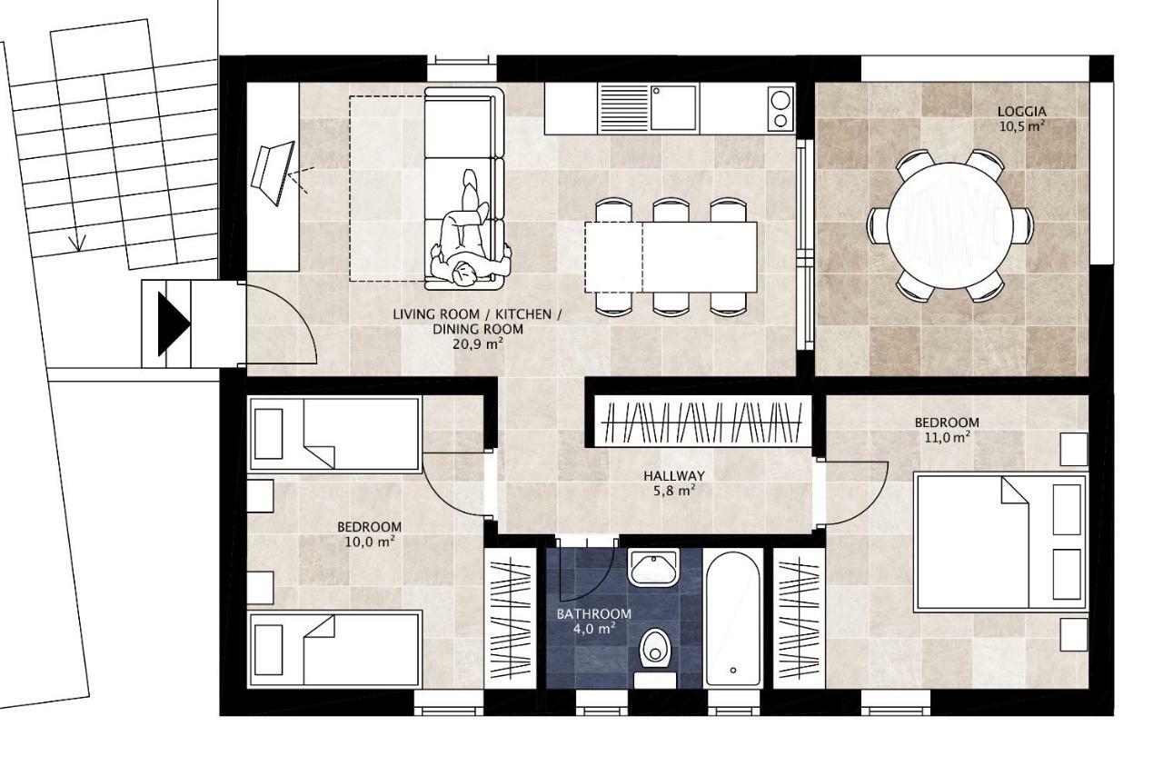 Apartments Kala Mendula Sutivan ภายนอก รูปภาพ